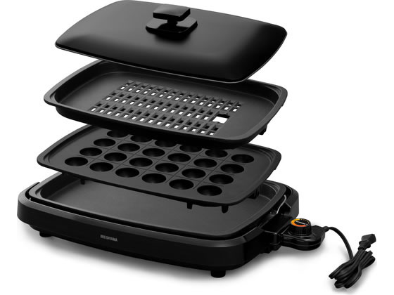 アイリスオーヤマ 網焼き風ホットプレート ブラック APA-139-B 通販