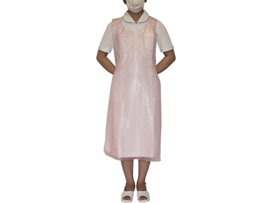 B級)ファーストレイト PEエプロンN ピンク 50枚 FR-836 通販