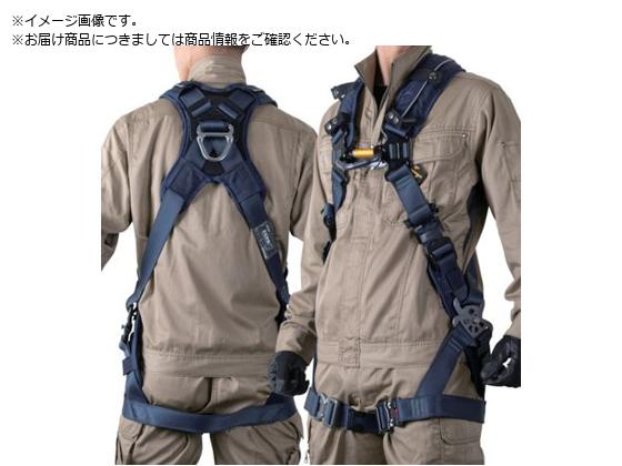 ●サイズ：Ｌ●色：紺●腿バックル：ワンタッチ●ベルト幅（ｍｍ）：４５●最大使用可能質量（ｋｇ）：１３０●胸ベルト幅（ｍｍ）：２８●厚生労働省「墜落制止用器具の規格」適合品●胴ベルトなし（着脱可能）●背