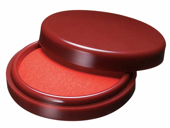 ●種類：４０号●印面サイズ：直径４１ｍｍ●速乾約５秒●注文単位：１個●本体容器：再生ＡＢＳ１００％●盤面枠：再生ＰＰ１００％●フタ仕様：ネジ蓋式●※盤面サイズは朱肉の部分のサイズです●グリーン購入法適