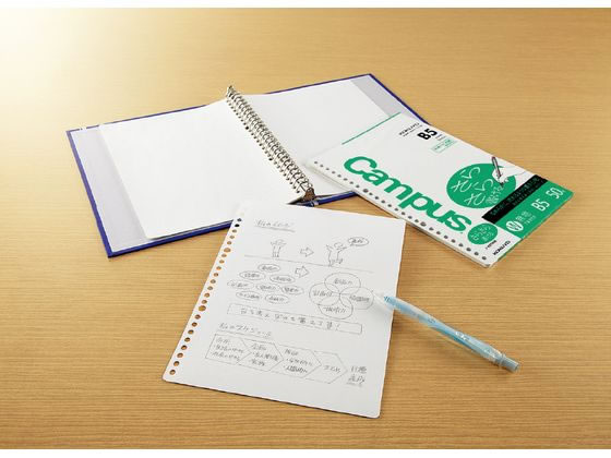 ルーズリーフ（使用済み） コクヨ ルーズリーフ(さらさら書ける)B5 26穴 無地 50枚 通販