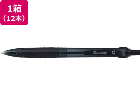 Forestway ノック式油性ボールペン 0.7mm 黒 本   Forestway通販