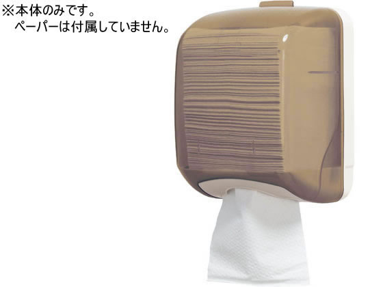 ●寸法：１９３×１４３×１２３ｍｍ●色：ブラウン●収納枚数：４００枚（ハーフタオル専用）●材質：ＡＢＳ樹脂●付属品：取付金具●注文単位：１個※ペーパーは付属していません。