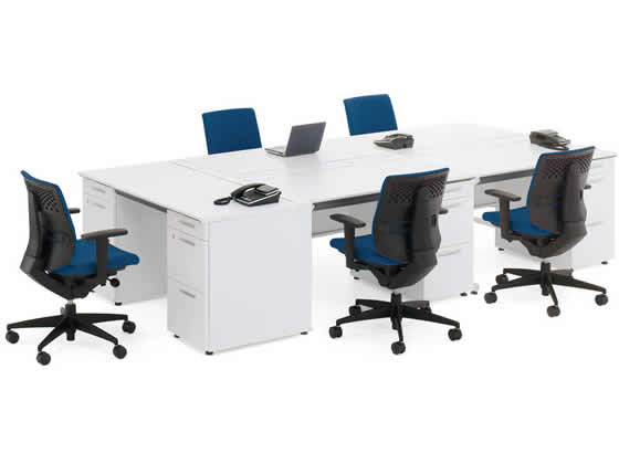 コクヨ iSデスク 両袖デスク A4B4タイプ W1500×D700 ホワイト 通販