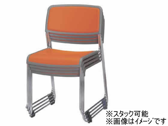 コクヨ 会議用スタッキングチェアーCK-890 布 ステンレス脚 ブルー