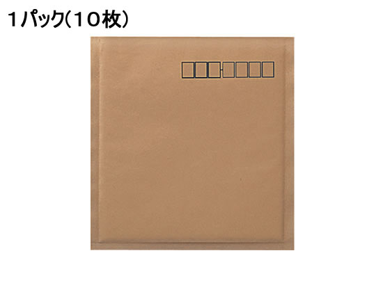 ●ＣＤ用●色：茶（未晒クラフト）●サイズ：外寸／縦１９５×横１９０ｍｍ、内寸／縦１９５×横１６０ｍｍ●厚み／約６ｍｍ（※若干の個体差があります。）●重量：１８ｇ●注文単位：１パック（１０枚入）●封かん