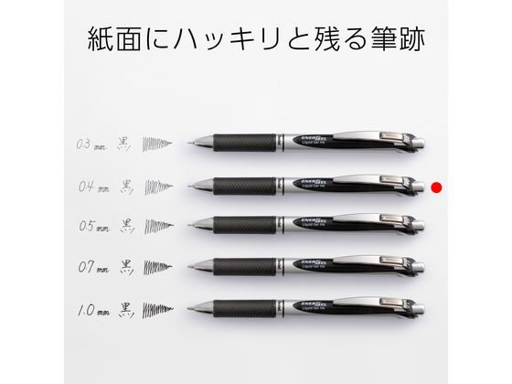 ぺんてる ノック式 エナージェル 0.4mm 黒 BLN74-A 通販【フォレスト