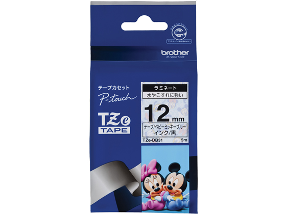 ●商品名（長さ）：ベビーミッキーテープ（５ｍ）・$ラベル色／文字色：ベビーミッキーブルー・$ラベル幅：１２ｍｍ・$注文単位：１個・$※文字色は黒です。