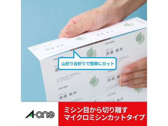 エーワン マルチカード 名刺サイズ 10面・白無地 100シート 51003 通販