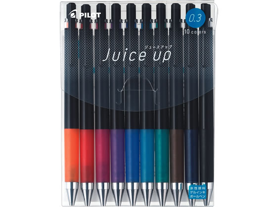 ●水性顔料ゲルインキボールペン●ボール径：０．３ｍｍ（激細）●１０色セット（ブラック、レッド、ブルー、ブルーブラック、グリーン、オレンジ、ピンク、バイオレット、ライトブルー、ブラウン）●ノック式●ＰＰ