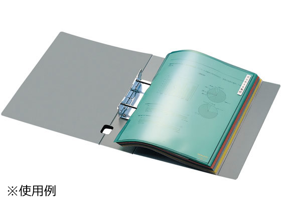 見出し付 A4タテ 【×100セット】 1枚 Lホルダー 2穴 緑 730 キングジム 送料無料! (まとめ)