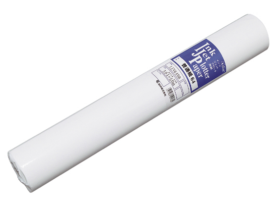 ●坪量：６４ｇ／平方メートル●紙厚：８５ミクロン（０．０８５ｍｍ）●サイズ：５９４ｍｍ×５０ｍ●紙管：２インチ●５０ｍ巻●カラー対応●白色度：８０％●注文単位：１ケース（２本）