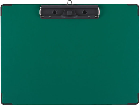 ●色：緑●サイズ：Ａ４ヨコ●とじ方向：長辺とじ●外寸法：縦２３５×横３２２ｍｍ●ペンホルダー付き（軸径７．５〜１１ｍｍまで）●吊り下げ金具付き●角金具付き●材質：クロス貼り（芯材／古紙パルプ配合）●分