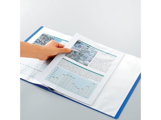 コクヨ クリアーブック〈ベーシック〉サイドスロー A3 40ポケット 黒