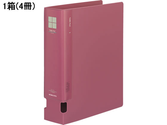 コクヨ チューブファイルPP片開き A4タテ とじ厚60mm ピンク 4冊 コクヨ チューブファイルPP片開き A4タテ とじ厚60mm ピンク 4冊