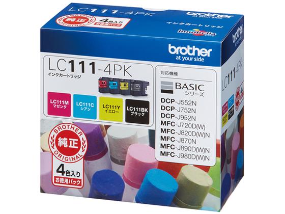 LC111-4PK ブラザー インクカートリッジ お徳用4色パック 通販