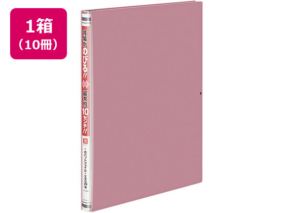 ●表紙色：ピンク●サイズ：Ａ４タテ●外寸法：縦３０１×横２２３ｍｍ●背幅：１５〜１１５ｍｍ●とじ厚：１〜１００ｍｍ●収容枚数：１０００枚●穴数：２穴●穴間隔：８０ｍｍピッチ●ワンタッチとじ具（ユニバー