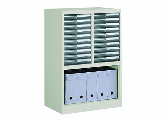 書類 ファイル カタログ分別に ウチダ パンフレットケース B4 2列10段