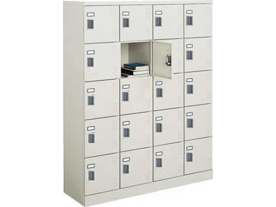 ロッカー 20室 9346VG-Z13 オカムラ シューズロッカー 20人用 シリンダー錠付の通販
