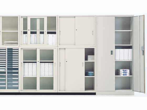 XF STORAGE 両開き保管庫 ガラス扉上置き 幅800×奥行430×高さ700mm/XS-70B-G XF STORAGE 両開き保管庫 ガラス扉上置き 幅800×奥行430×高