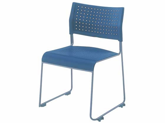 アイリスチトセ スタッキングチェア 背座樹脂ブルー 通販