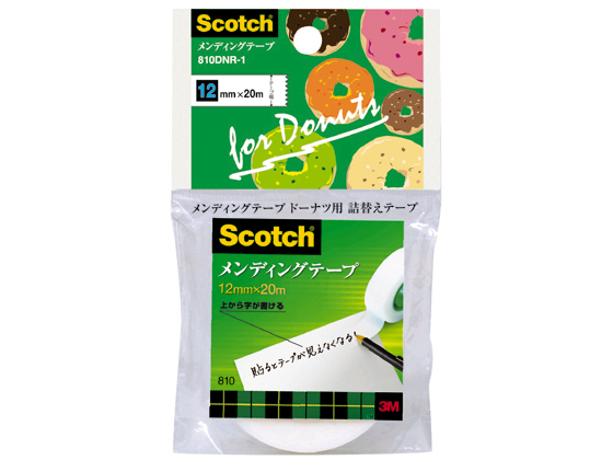 ●テープサイズ：幅１２ｍｍ×長さ２０ｍ●メンディングテープ ドーナツ専用