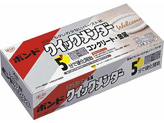 ●内容量：１００ｇセット●用途：金属製機械や器具類の緊急接着補修、ひび割れの充てん補修／キャスティング時における大・小の穴埋め／建築工事全般における緊急接着工事／各種部品の絶縁接着／ダボ・ホゾなどの接