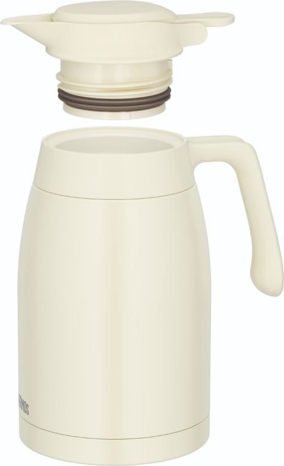 サーモス THERMOSステンレスポット 1.5L 食洗機対応 アイボリー TTG