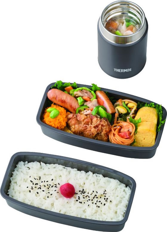 サーモス THERMOS真空断熱スープランチセット 1.0L ブラックグレー JEH
