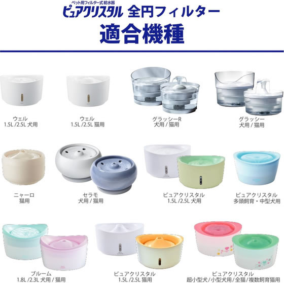 ジェックス ピュアクリスタル 軟水化フィルター 全円 犬用 4個入 通販