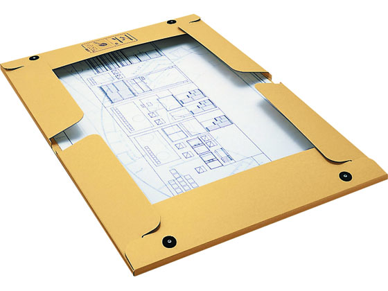 図面ファイルGS 二つ折り（5冊入） キングジム 図面ファイルGS A3サイズ用・2つ折 青 1173 5冊入