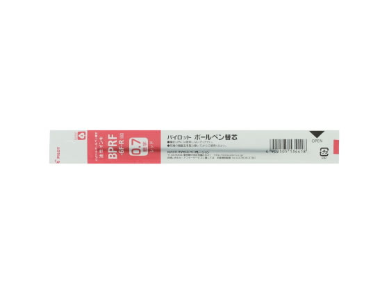 ●仕様：油性ボールペン替芯（キャップ・ノック式用）●インキ色：赤●ボール径：０．７ｍｍ（細字）●サイズ：最大径３．１ｍｍ×全長１４３．５ｍｍ●注文単位：１本●対応ボールペン：エコメイトスーパーグリップ