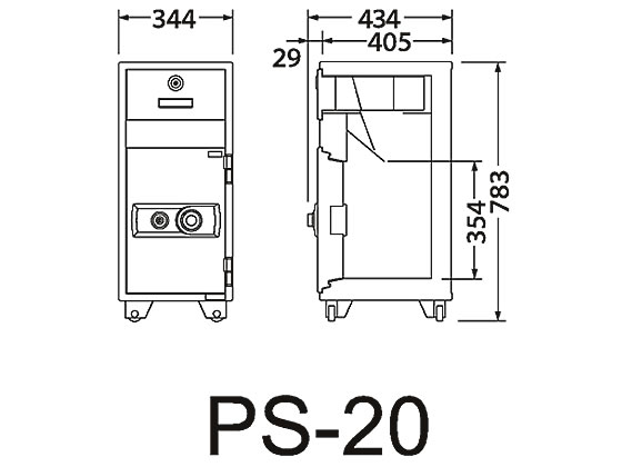 エーコー 投入専用耐火金庫 PS-20 通販【フォレストウェイ】