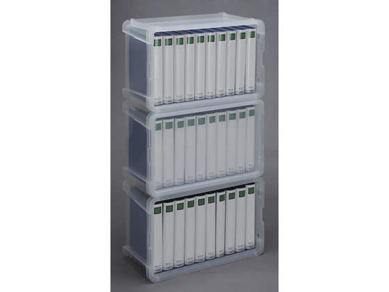 アイリスオーヤマ ファイルコンテナ A4ワイド クリア FRC40(209578