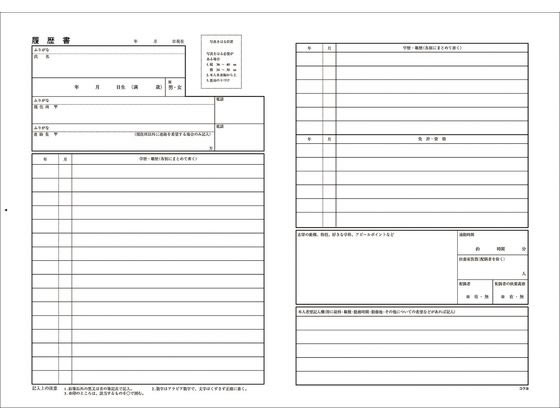コクヨ 履歴書用紙(大型封筒付き) A4 シン-5J | Forestway【通販