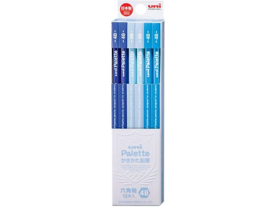 ●ｕｎｉ Ｐａｌｅｔｔｅかきかた鉛筆●硬度：４Ｂ●６角軸●軸色：パステルブルー●注文単位：１ダース（１２本）