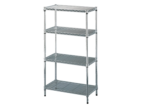 ●サイズ（約）：幅６６０×奥行３６０×高さ１２００ｍｍ●耐荷重：棚板１枚当り約２５０ｋｇ●ポール径：約２５ｍｍ●材質：棚板、ポール／スチール（クロームメッキ）、固定部品／ＡＢＳ樹脂●お客様組立