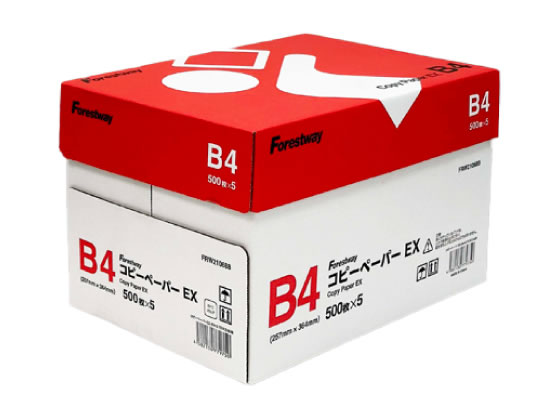 Forestway コピーペーパーEX B4 500枚×5冊 通販【フォレストウェイ】