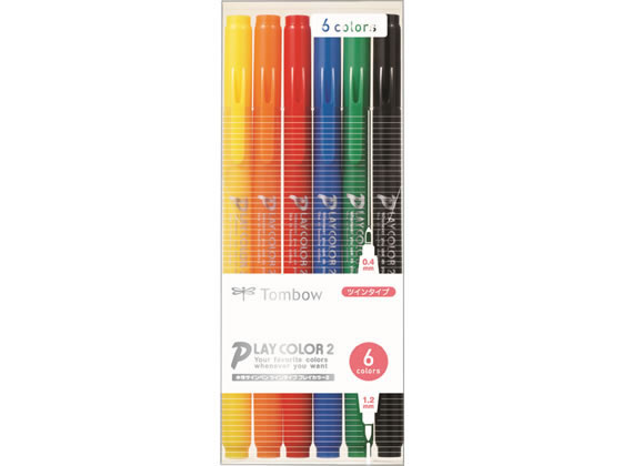 トンボ鉛筆 PLAY COLOR2 6色セット GCB-611 通販【フォレストウェイ】