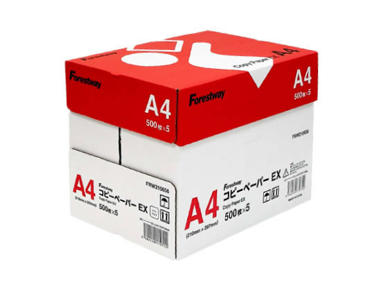 Forestway コピーペーパーEX A4 500枚×5冊 通販【フォレストウェイ】
