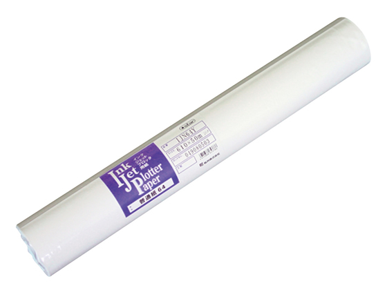 ●坪量：６４ｇ／m2●サイズ：６１０ｍｍ×５０ｍ●紙管の内径：２インチ（５０．８ｍｍ）●製品の外径：９２ｍｍ●カラー対応●注文単位：１箱（２本）
