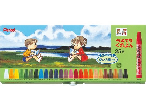 ぺんてる ぺんてる くれよん 25色 PTCR-25 通販【フォレストウェイ】