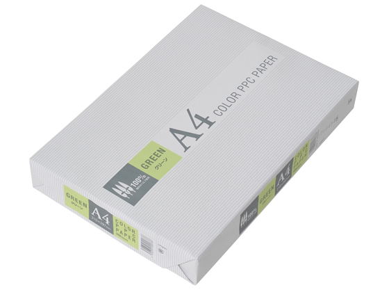 APPJ カラーコピー用紙 グリーン A4 500枚 CPG001 通販【フォレスト