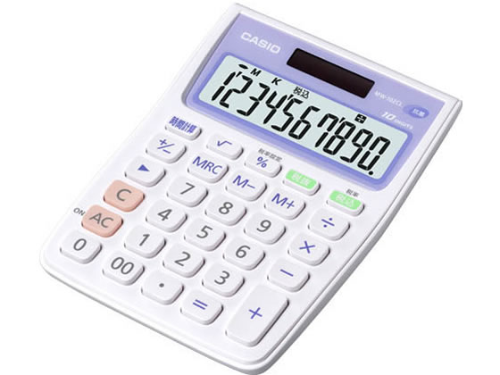 カシオ 抗菌電卓10桁 ミニジャストタイプ MW-102CL-N | Forestway