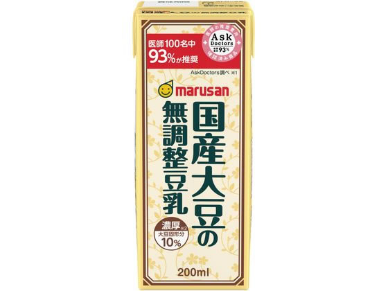 マルサンアイ 濃厚10%国産大豆の無調整豆乳 200mL 通販【フォレスト