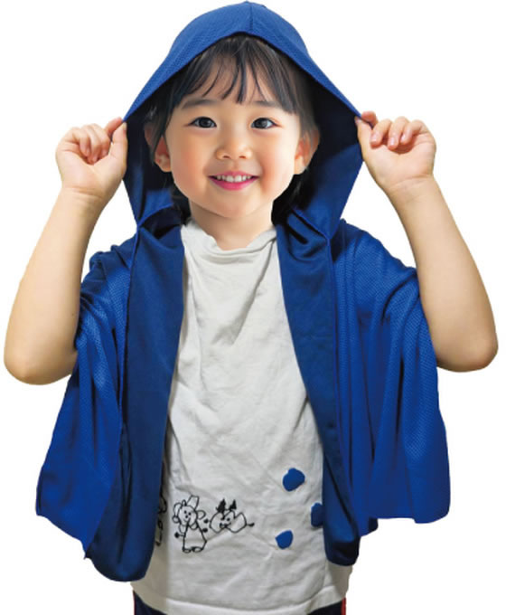 グローバル・ジャパン KID'S冷感ポンチョ ブルー 通販【フォレストウェイ】