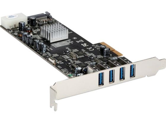 ●コネクタタイプ：ＰＣＩ Ｅｘｐｒｅｓｓ ｘ４●内部ポート：ＳＡＴＡ電源 （１５ピン）、ペリフェラル電源（大容量モレックス４ピン）●外部ポート：ＵＳＢ Ｔｙｐｅ−Ａ（ＵＳＢ ３．０、５ Ｇｂｐｓ）（９