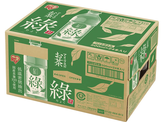 アイリスオーヤマ アイリスのお茶 緑(りょく) 500mL×24本 312068 通販