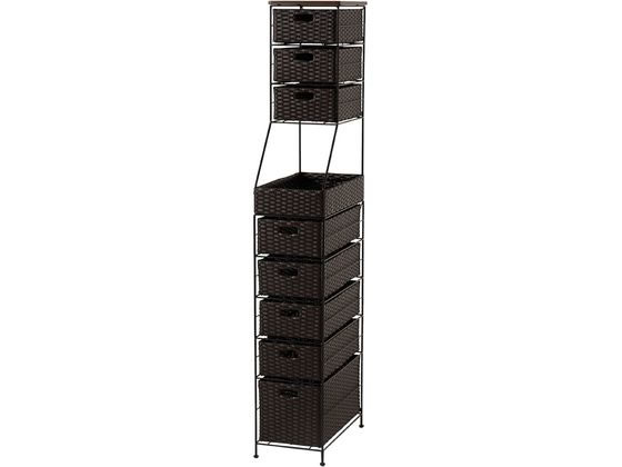 萩原 ランドリーチェスト 幅25cm ダークブラウン RAN-2461DBR 通販
