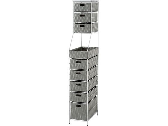 萩原 ランドリーチェスト 幅25cm グレー RAN-2461GY 通販